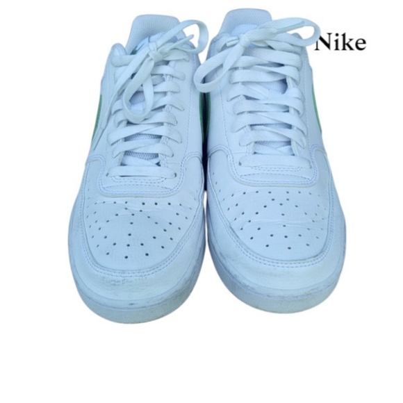 Nike Court Vision Leather Athletic Tennis Shoe Casual Sneaker White Green Men 10 - Picture 10 of 15